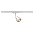 PURI, foco para calhas elétricas de alta voltagem de 1 fase, QPAR51, branco, máx. 50 W, incl. adaptador de 1 fase