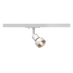 PURI, foco para calhas elétricas de alta voltagem de 1 fase, QPAR51, branco, máx. 50 W, incl. adaptador de 1 fase
