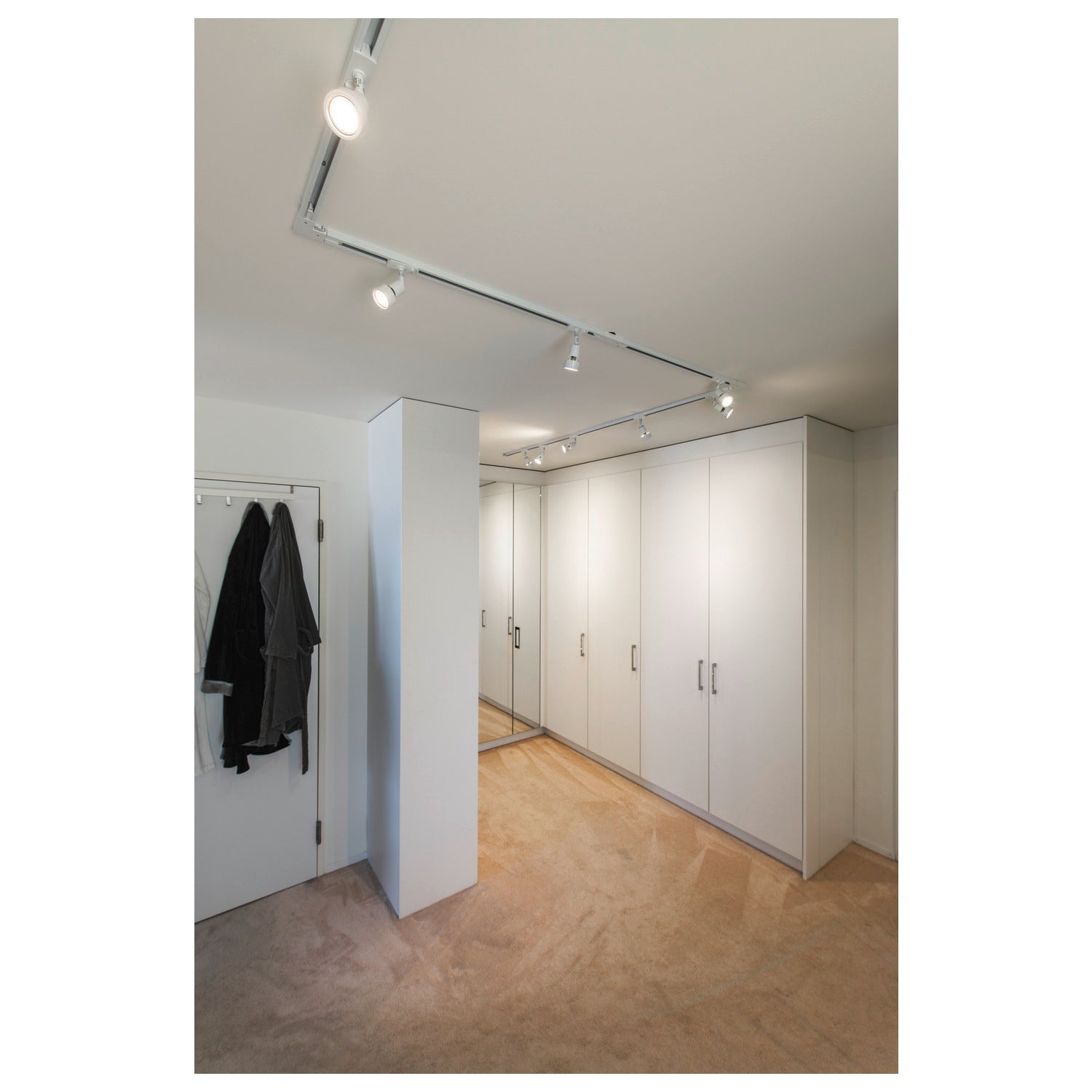 PURI, foco para calhas elétricas de alta voltagem de 1 fase, QPAR51, branco, máx. 50 W, incl. adaptador de 1 fase