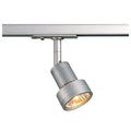 PURI, foco para calha elétrica de alta voltagem de 3 fases, QPAR51, cinzento prateado, máx. 50 W, incl. adaptador de 3 fases