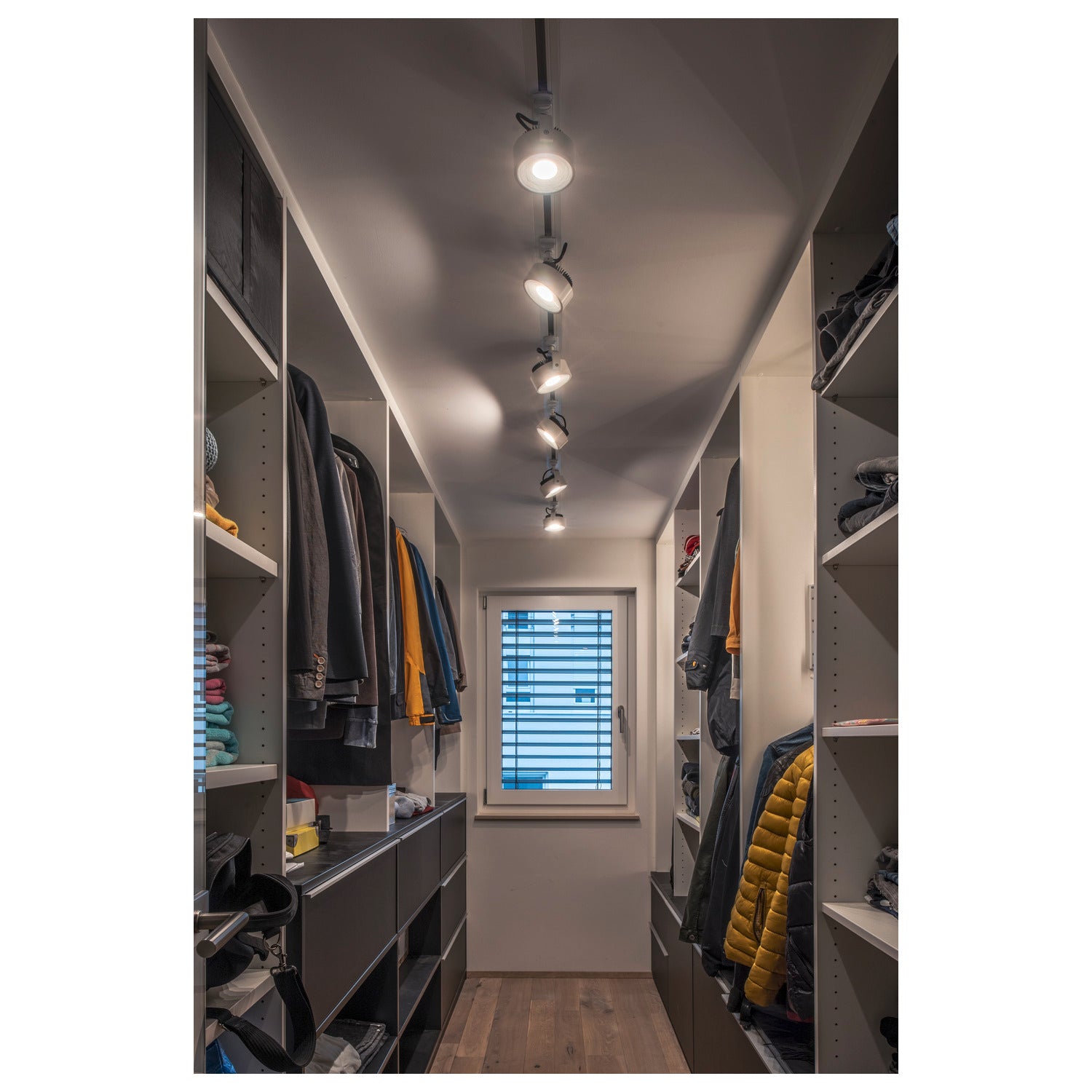 KALU TRACK, foco para calha elétrica de alta voltagem de 1 fase, LED, 3000 K, branco, incl. adaptador de 1 fase