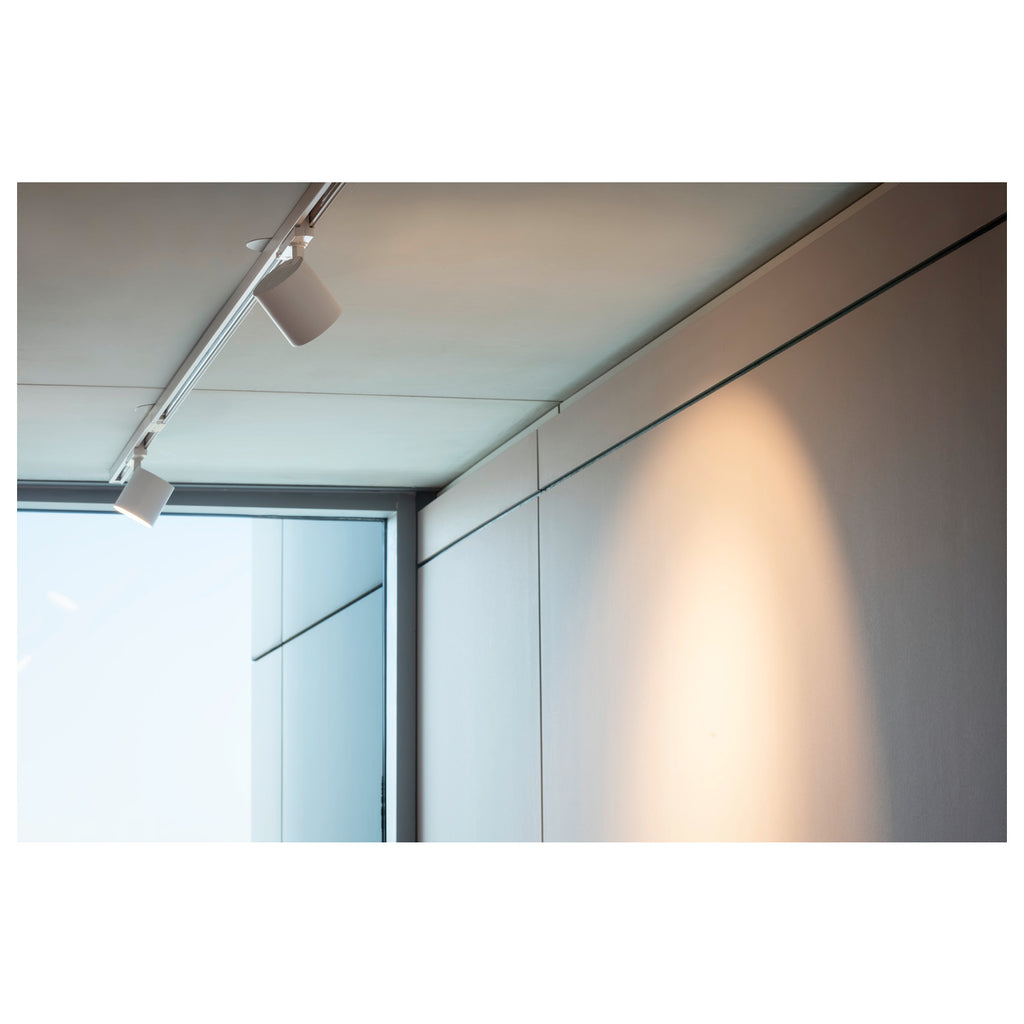 ENOLA_C, foco para calhas elétricas de alta voltagem de 1 fase, LED, 3000 K, redondo, branco, 35°, 11,2 W, incl. adaptador de 1 fase