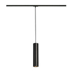 ENOLA_B, luminária pendente para calha elétrica de 1 fase, QPAR51, preto, máx. 50 W, incl. adaptador de 1 fase