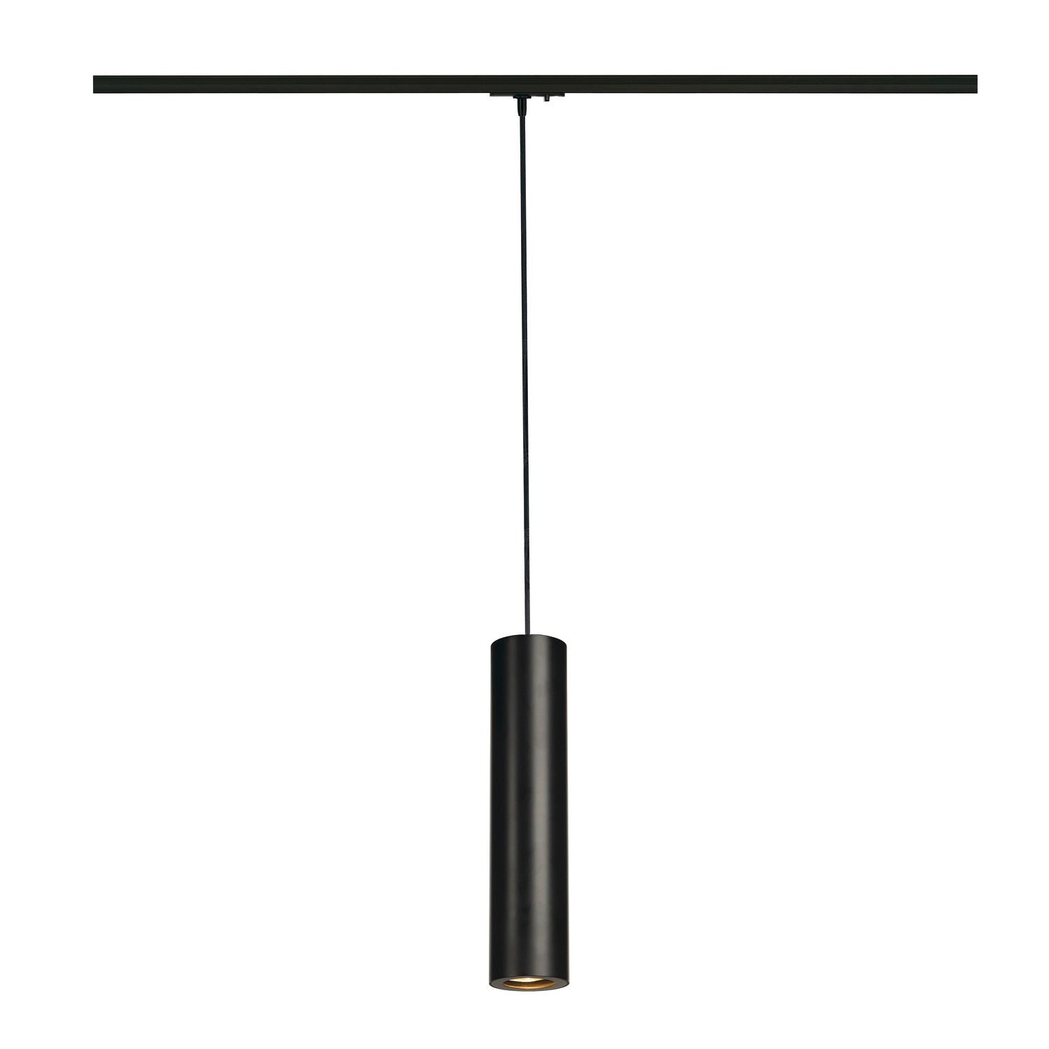 ENOLA_B, luminária pendente para calha elétrica de 1 fase, QPAR51, preto, máx. 50 W, incl. adaptador de 1 fase