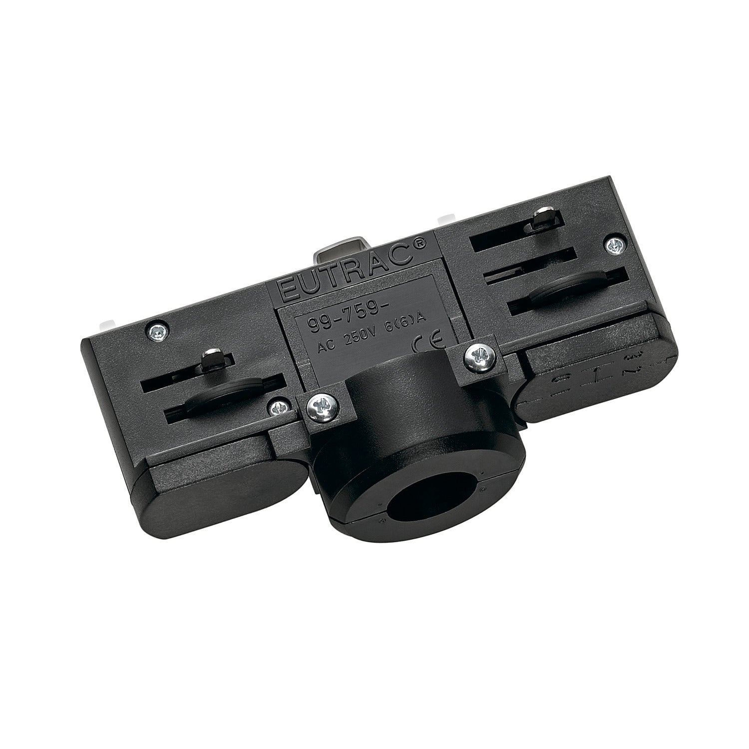 EUTRAC SYSTEM - ADAPTADOR PARA LUMINÁRIA PENDENTE, para sistema de calha de alta voltagem de 3 fases, preto, incl. acessório de montagem