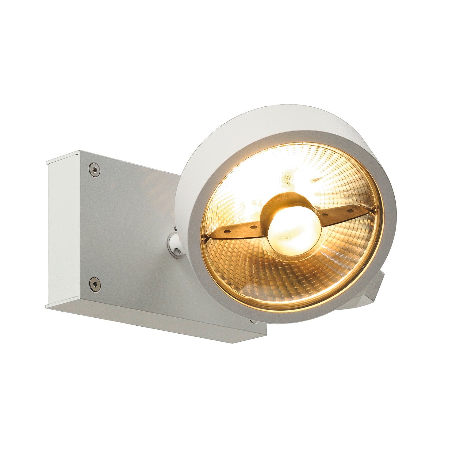 KALU, luminária de parede e de teto, uma lâmpada, QPAR111, redonda, branco matizado, máx. 75 W