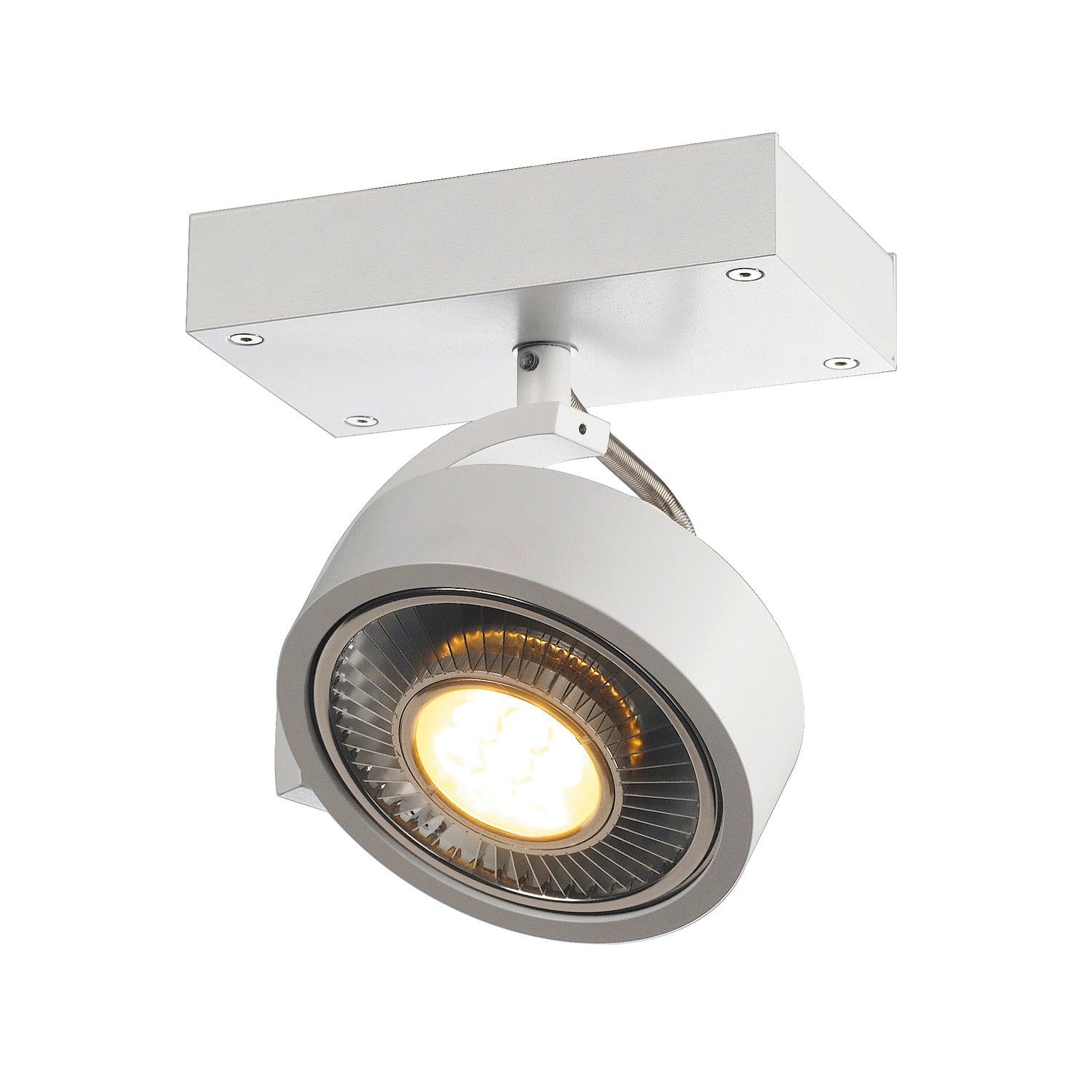KALU, luminária de parede e de teto, uma lâmpada, QPAR111, redonda, branco matizado, máx. 75 W