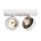 KALU, luminária de parede e de teto, duas lâmpadas, QPAR111, redonda, branco matizado, máx. 150 W
