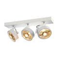 KALU, luminária de parede e de teto, três lâmpadas, QPAR111, redonda, branco matizado, máx. 225 W
