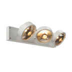 KALU, luminária de parede e de teto, três lâmpadas, QPAR111, redonda, branco matizado, máx. 225 W