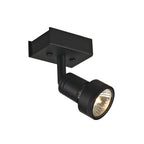 PURI 1, luminária de parede e de teto, uma lâmpada, QPAR51, preto matizado, máx. 50 W, com anel de decoração