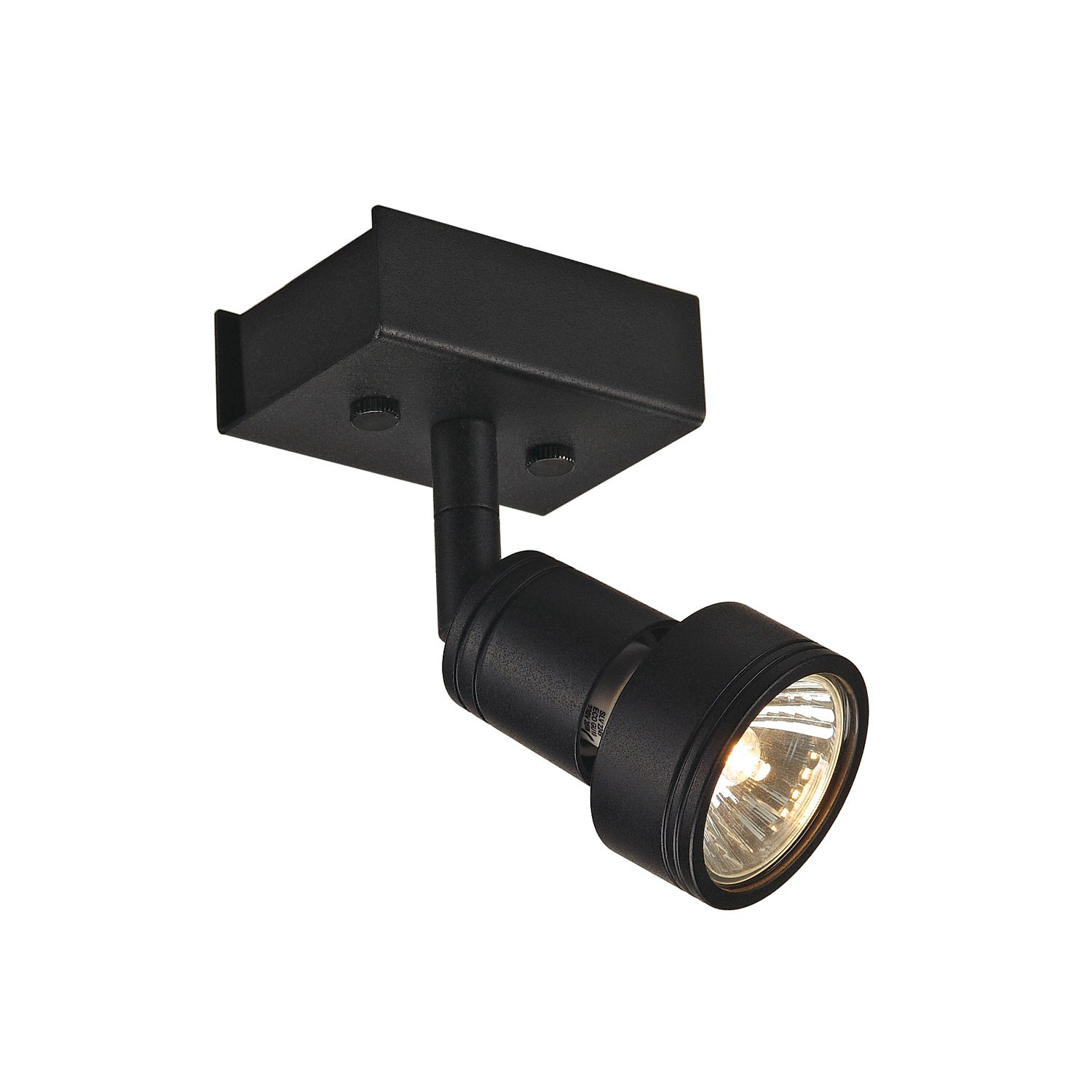 PURI 1, luminária de parede e de teto, uma lâmpada, QPAR51, preto matizado, máx. 50 W, com anel de decoração