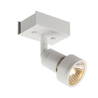 PURI 1, luminária de parede e de teto, uma lâmpada, QPAR51, branco matizado, máx. 50 W, com anel de decoração