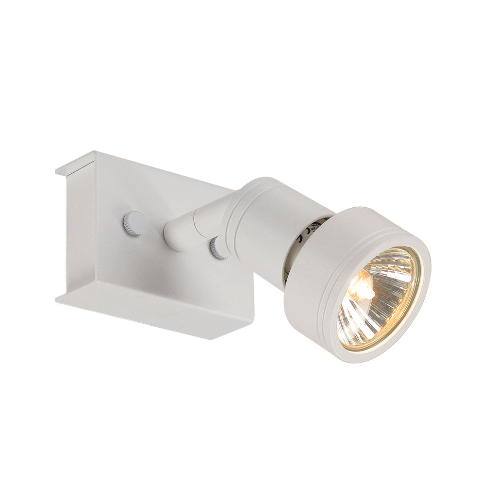 PURI 1, luminária de parede e de teto, uma lâmpada, QPAR51, branco matizado, máx. 50 W, com anel de decoração