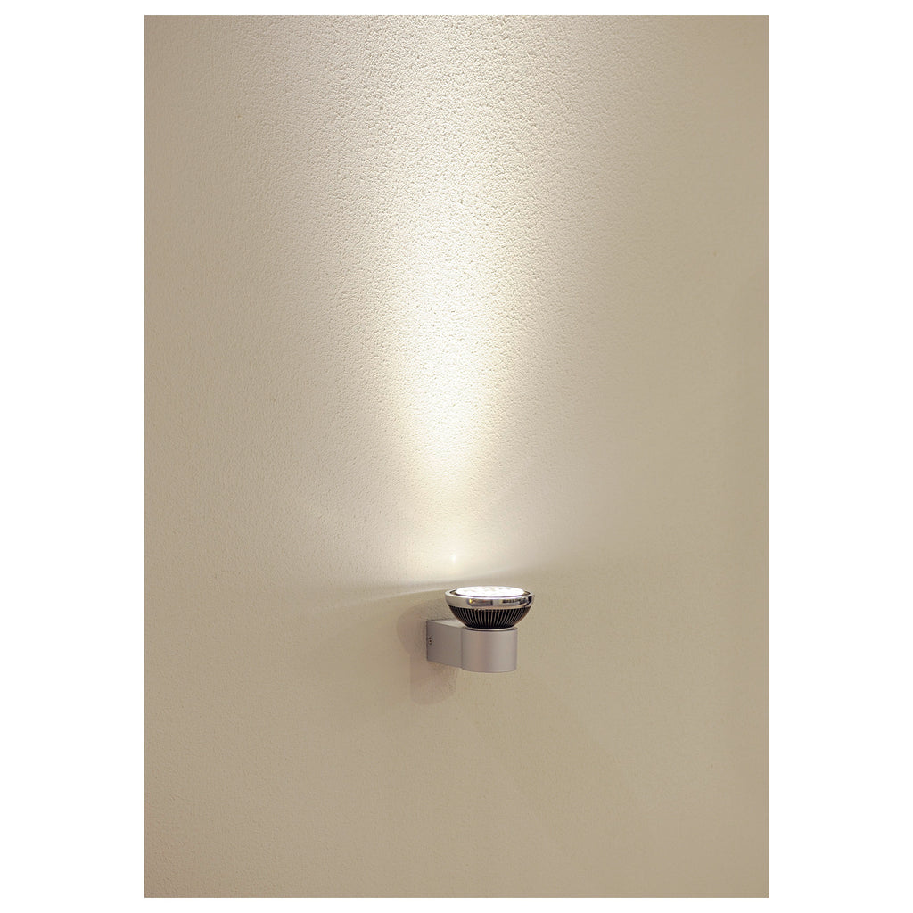 PURI 1, luminária de parede e de teto, uma lâmpada, QPAR51, branco matizado, máx. 50 W, com anel de decoração