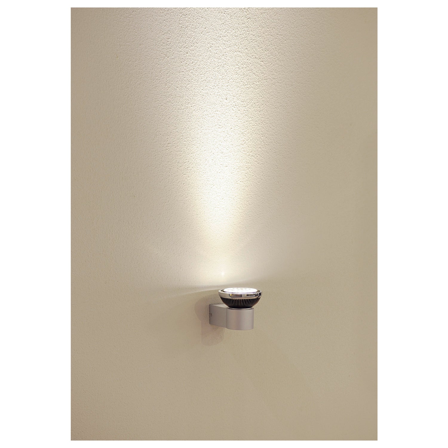 PURI 1, luminária de parede e de teto, uma lâmpada, QPAR51, branco matizado, máx. 50 W, com anel de decoração