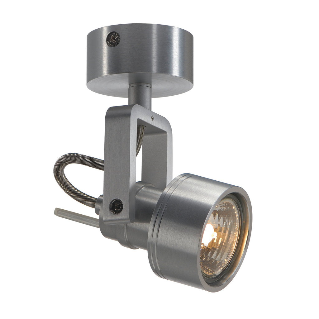 INDA, luminária de parede e de teto, foco, QPAR51, alumínio escovado, máx. 50 W