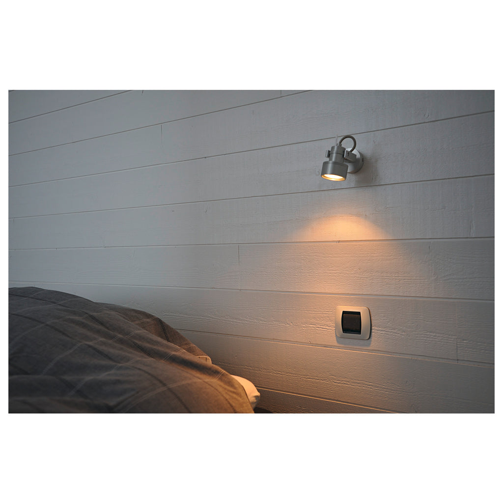 INDA, luminária de parede e de teto, foco, QPAR51, alumínio escovado, máx. 50 W