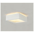 PLASTRA 104, luminária de teto, TC-DSE, angular, gesso branco, máx. 50 W