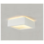 PLASTRA 104, luminária de teto, TC-DSE, angular, gesso branco, máx. 50 W