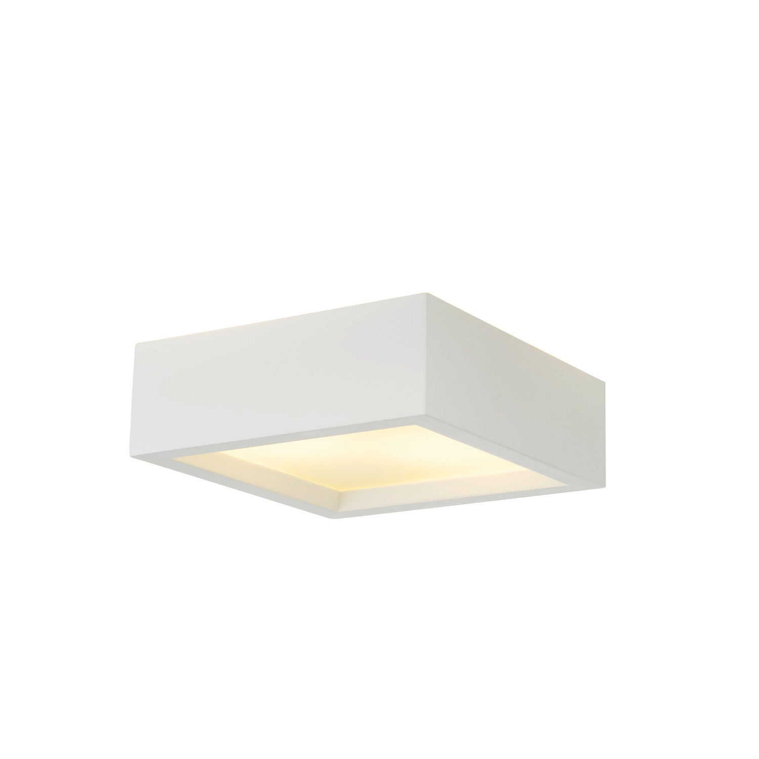 PLASTRA 104, luminária de teto, TC-DSE, angular, gesso branco, máx. 50 W