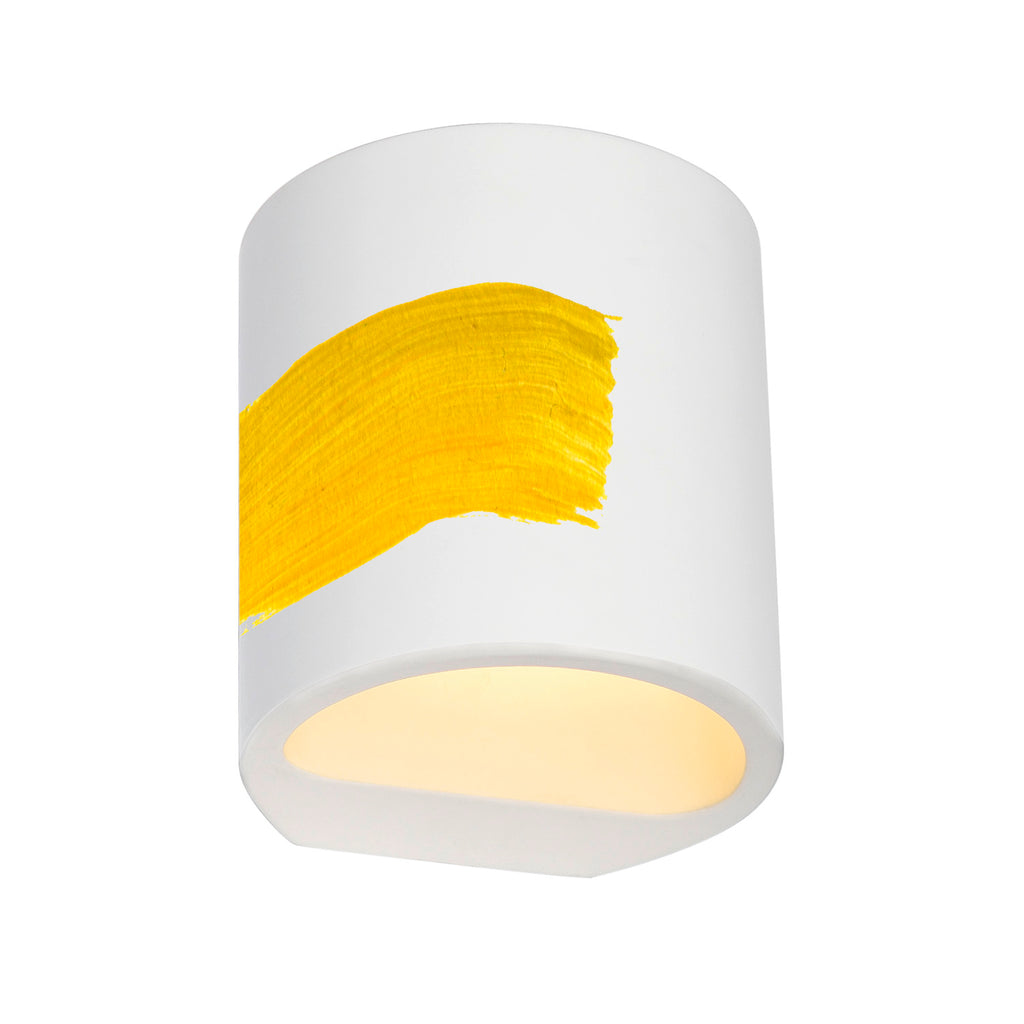 PLASTRA 104, luminária de parede, QT14, redonda, gesso branco, QT14, máx. 42 W
