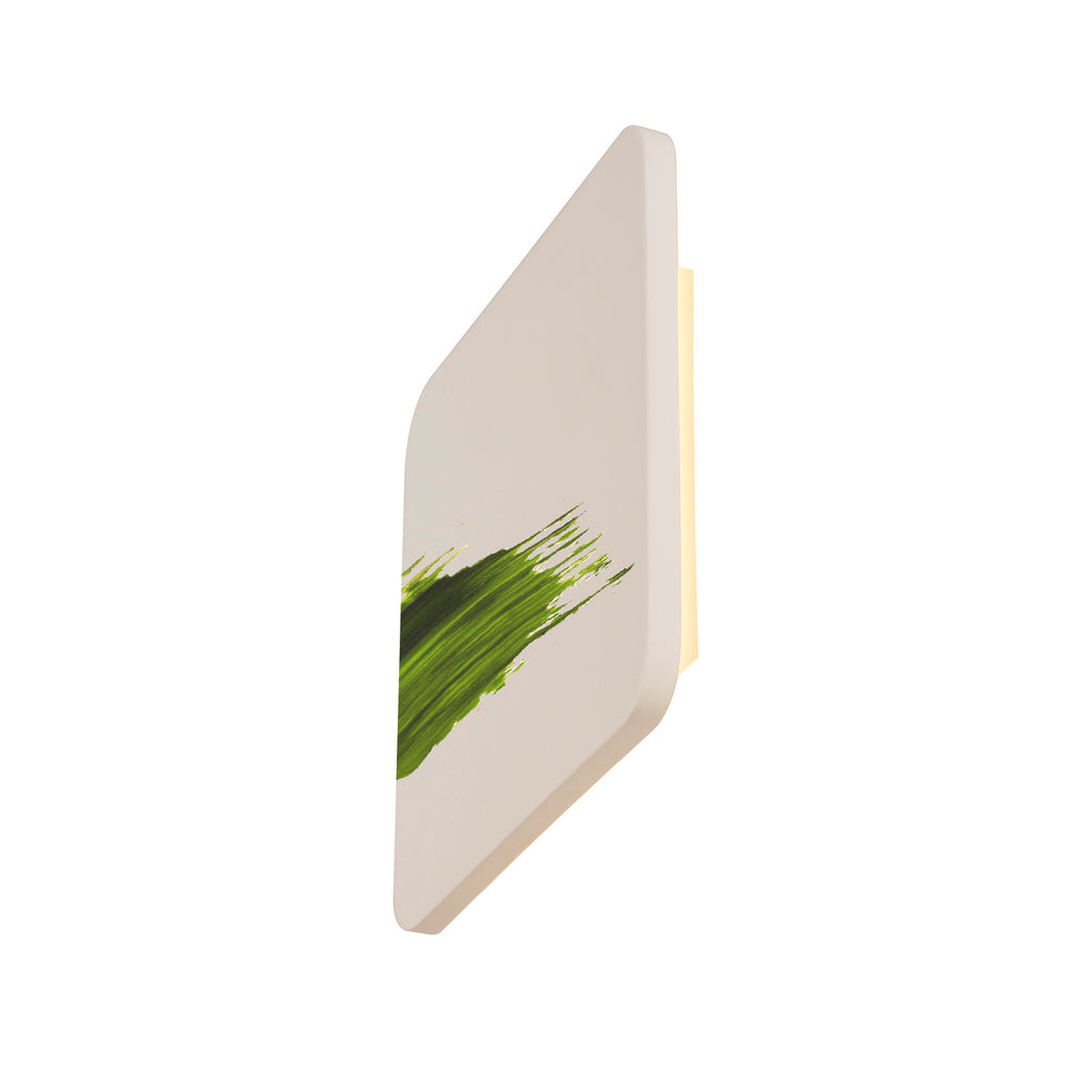 PLASTRA SQUARE, luminária de parede, tira LED, 3000 K, angular, gesso branco máx. 10,8 W