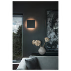 PLASTRA SQUARE, luminária de parede, tira LED, 3000 K, angular, gesso branco máx. 10,8 W