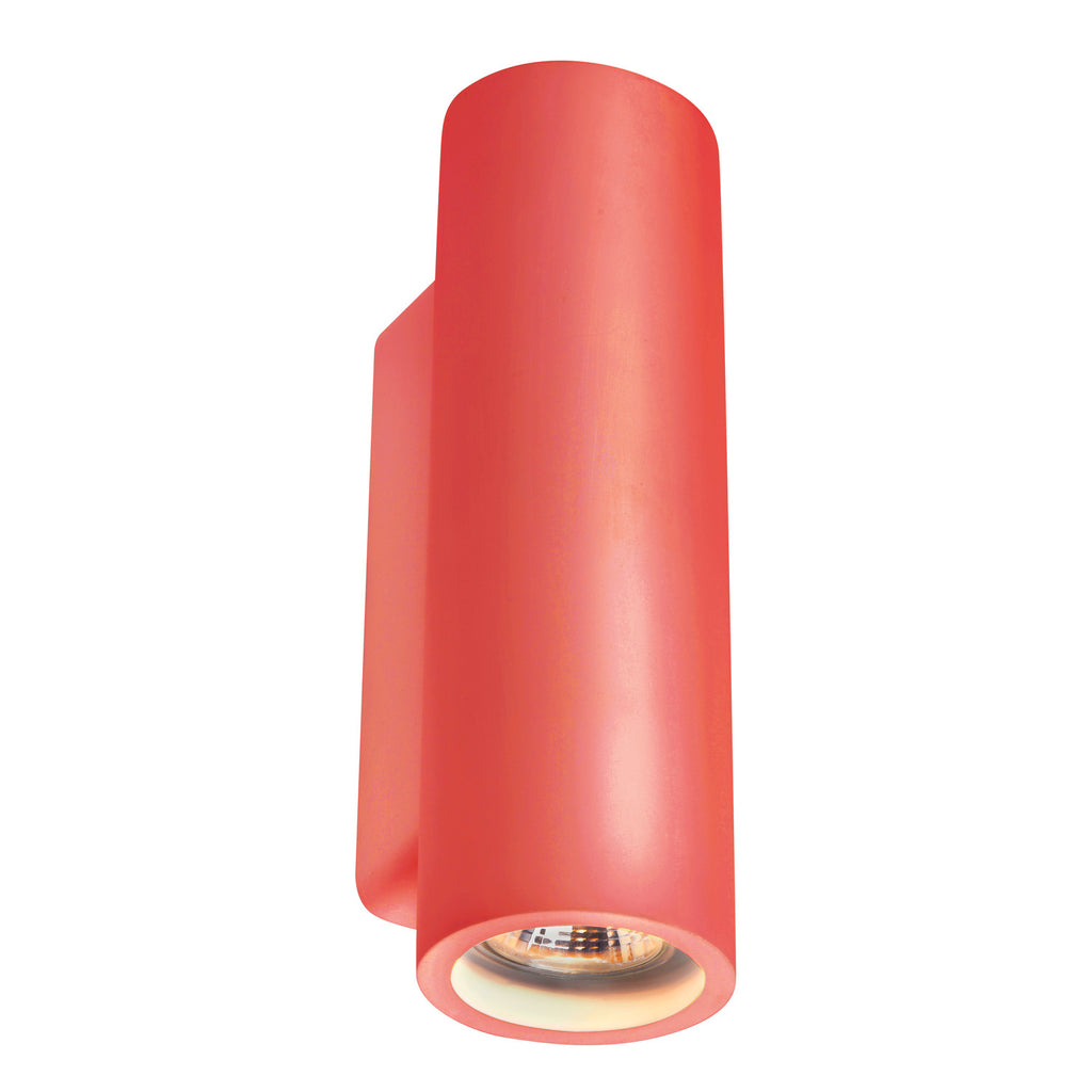 PLASTRA, luminária de parede, QPAR51, redonda, tubular, gesso branco, máx. 70 W