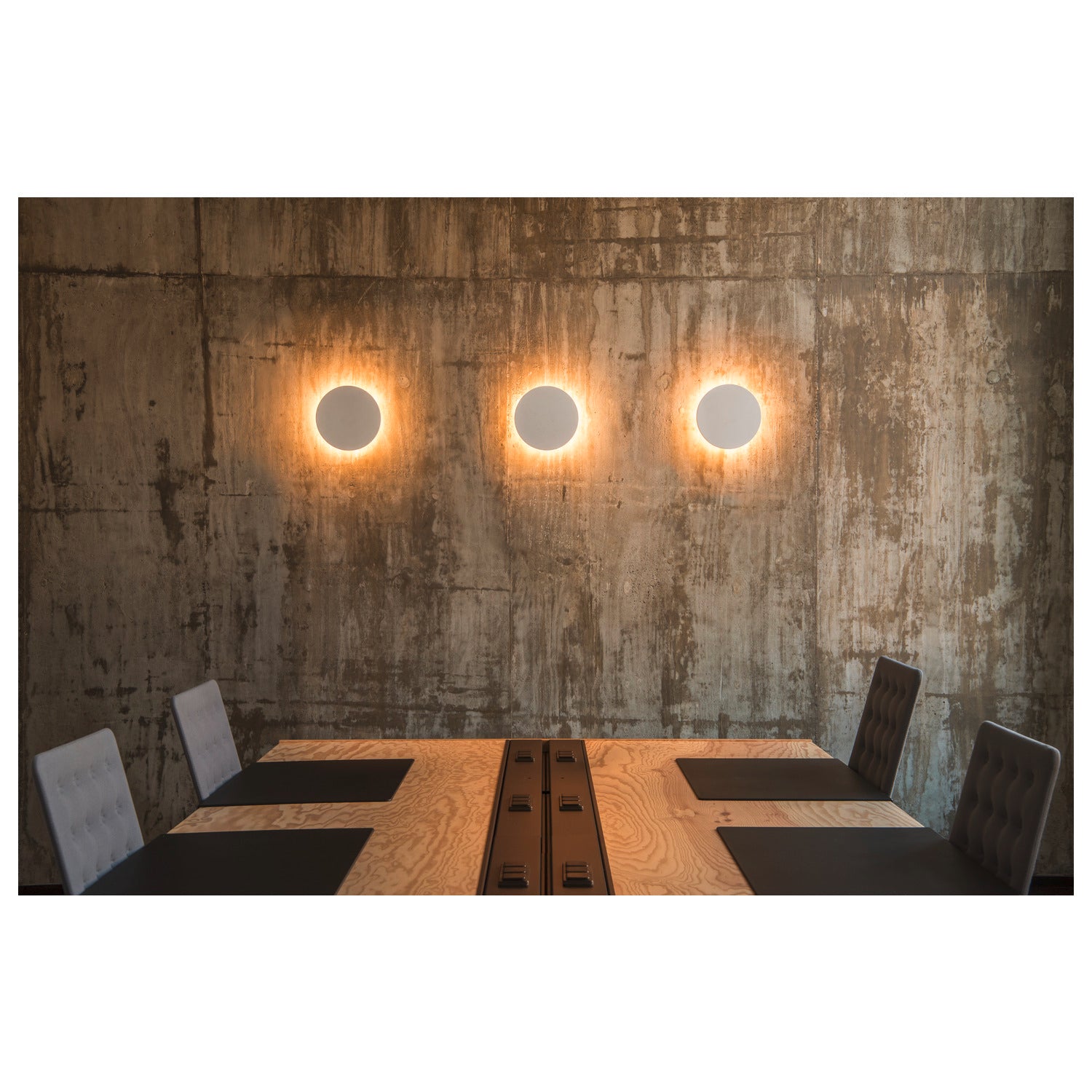PLASTRA, luminária de parede, LED, 3000 K, redondo, gesso branco, Ø 26 cm