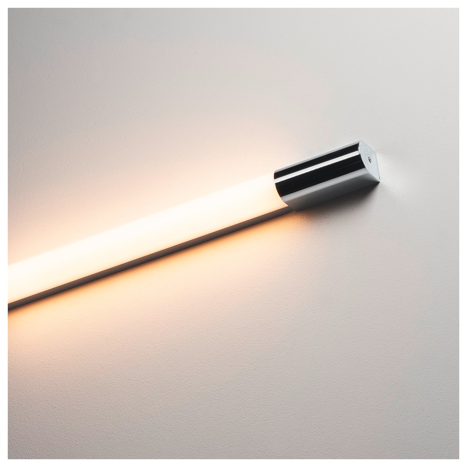 TRUKKO 60, luminária de parede, LED, 3000 K, cromado/branco, A 60 cm, incl. unidade de alimentação LED