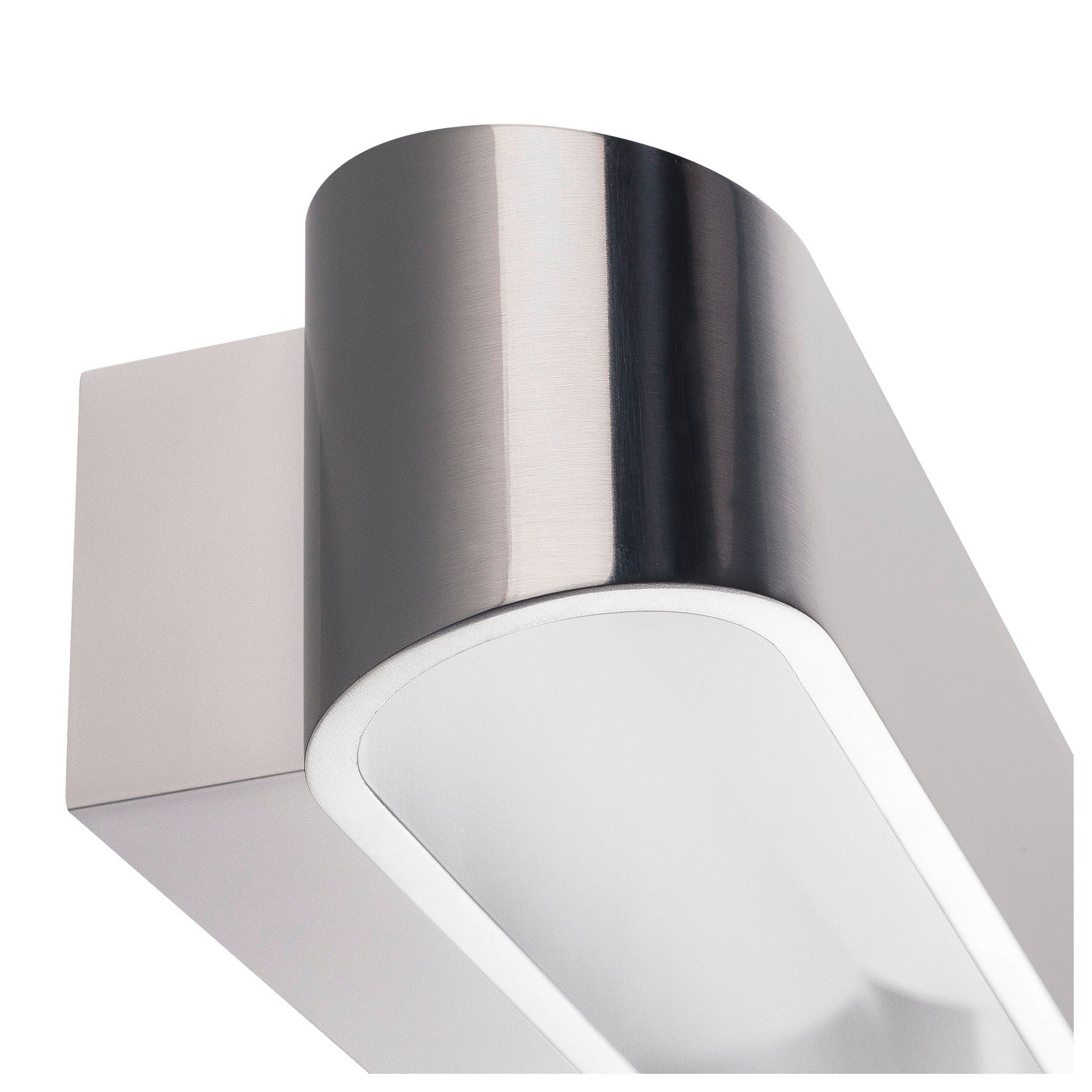 ASSO 300, luminária de parede, LED, 3000 K, oval, alumínio escovado/branco, C/L/A 30/9,5/7 cm