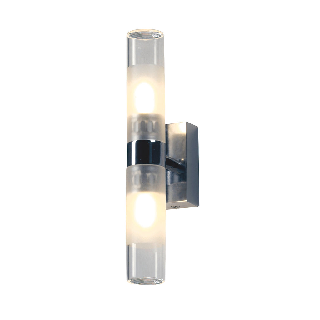 MIBO WALL UP-DOWN, luminária de parede, QT14, IP21, up/down, cromado, máx. 50 W
