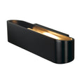 OSSA 300, luminária de parede, QT-DE12, oval, up/down, preto, C/L/A 30/8/6,5 cm, máx. 120 W