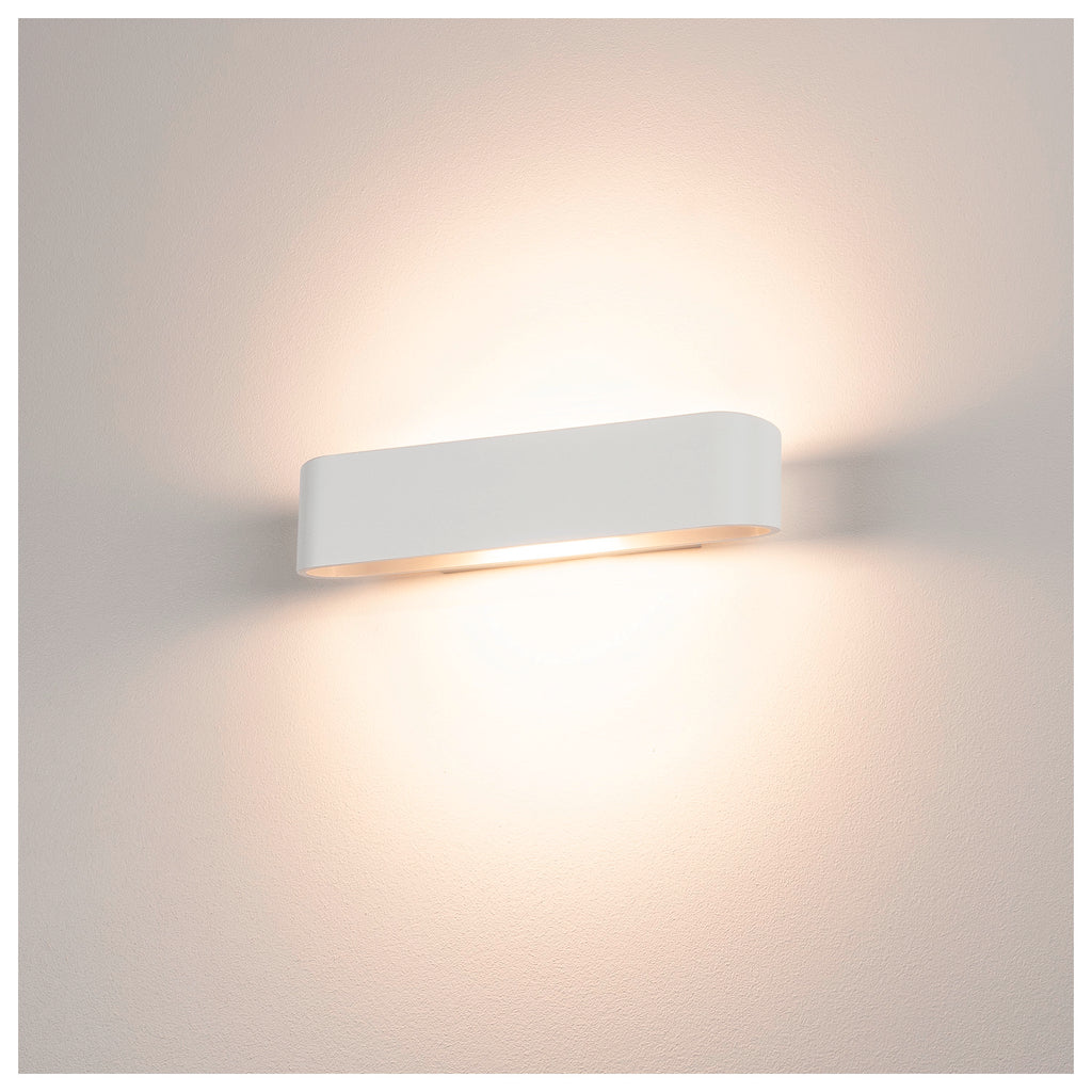OSSA 300, luminária de parede, QT-DE12, oval, up/down, branco, C/L/A 30/8/6,5 cm, máx. 120 W