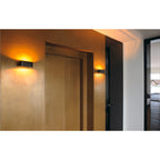 OSSA 180, luminária de parede, QT-DE12, oval, up/down, preto, C/L/A 18/8/7 cm, máx. 100 W