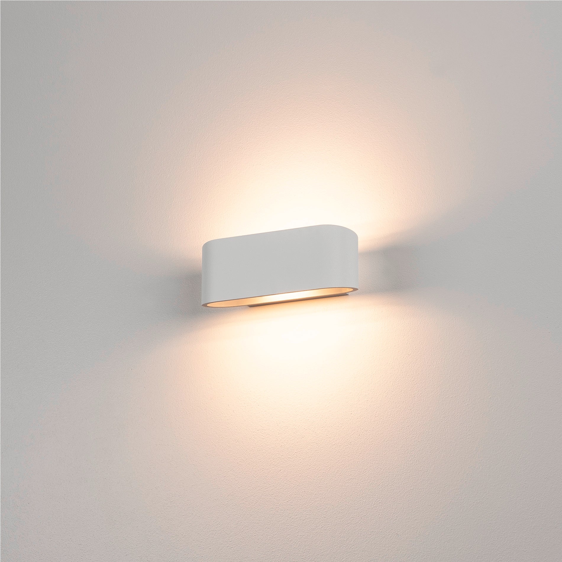 OSSA 180, luminária de parede, QT-DE12, oval, up/down, branco, C/L/A 18/8/7 cm, máx. 100 W