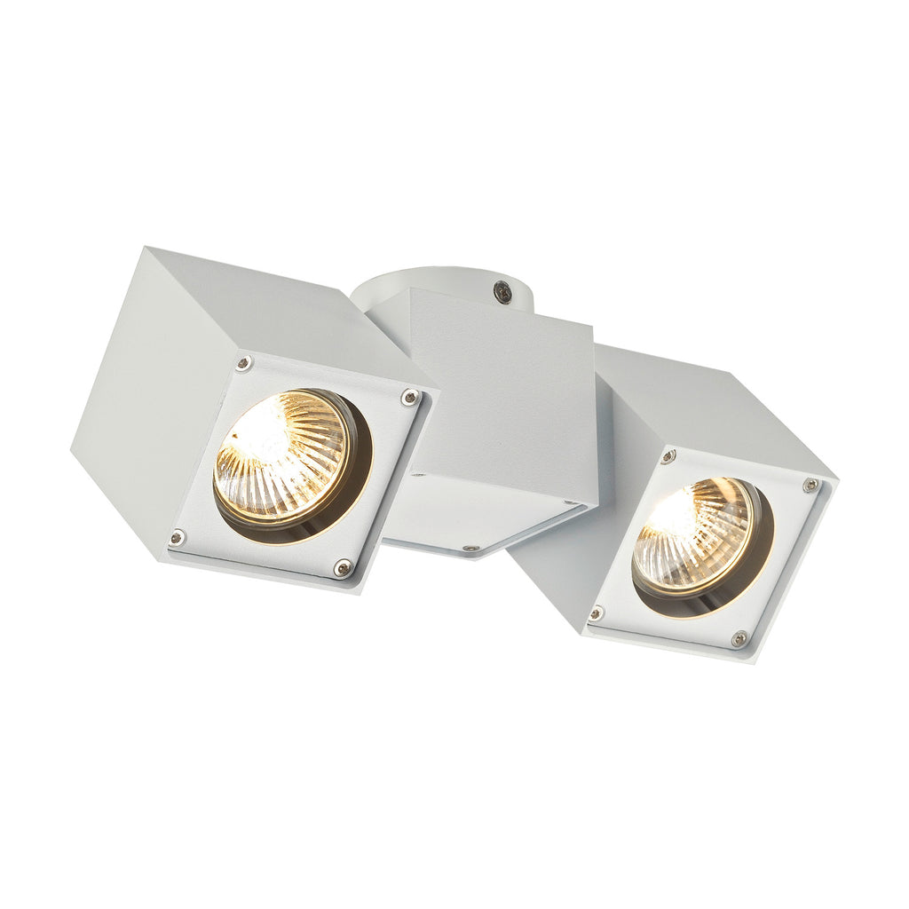 ALTRA DICE, luminária de teto, duas lâmpadas, QPAR51, branco, máx. 100 W