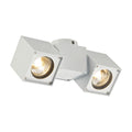 ALTRA DICE, luminária de teto, duas lâmpadas, QPAR51, branco, máx. 100 W