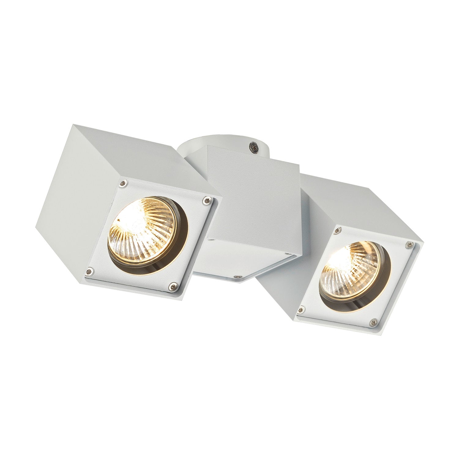 ALTRA DICE, luminária de teto, duas lâmpadas, QPAR51, branco, máx. 100 W
