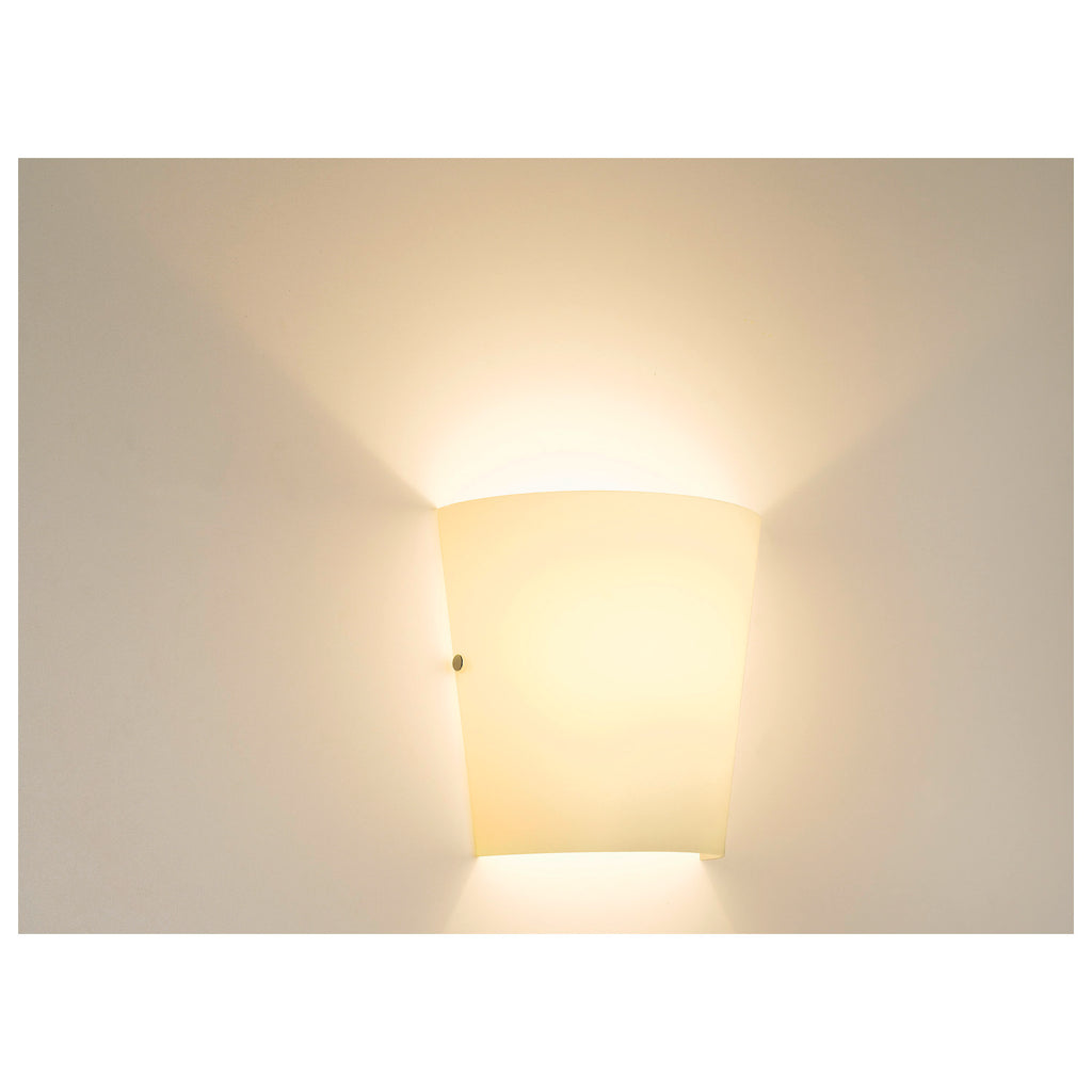 BASKET, luminária de parede, A60, vidro acetinado, máx. 60 W