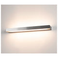 SEDO 14, luminária de parede, LED, 3000 K, angular, alumínio escovado, vidro acetinado, C/L/A 59,5/8,5/4 cm, 17 W