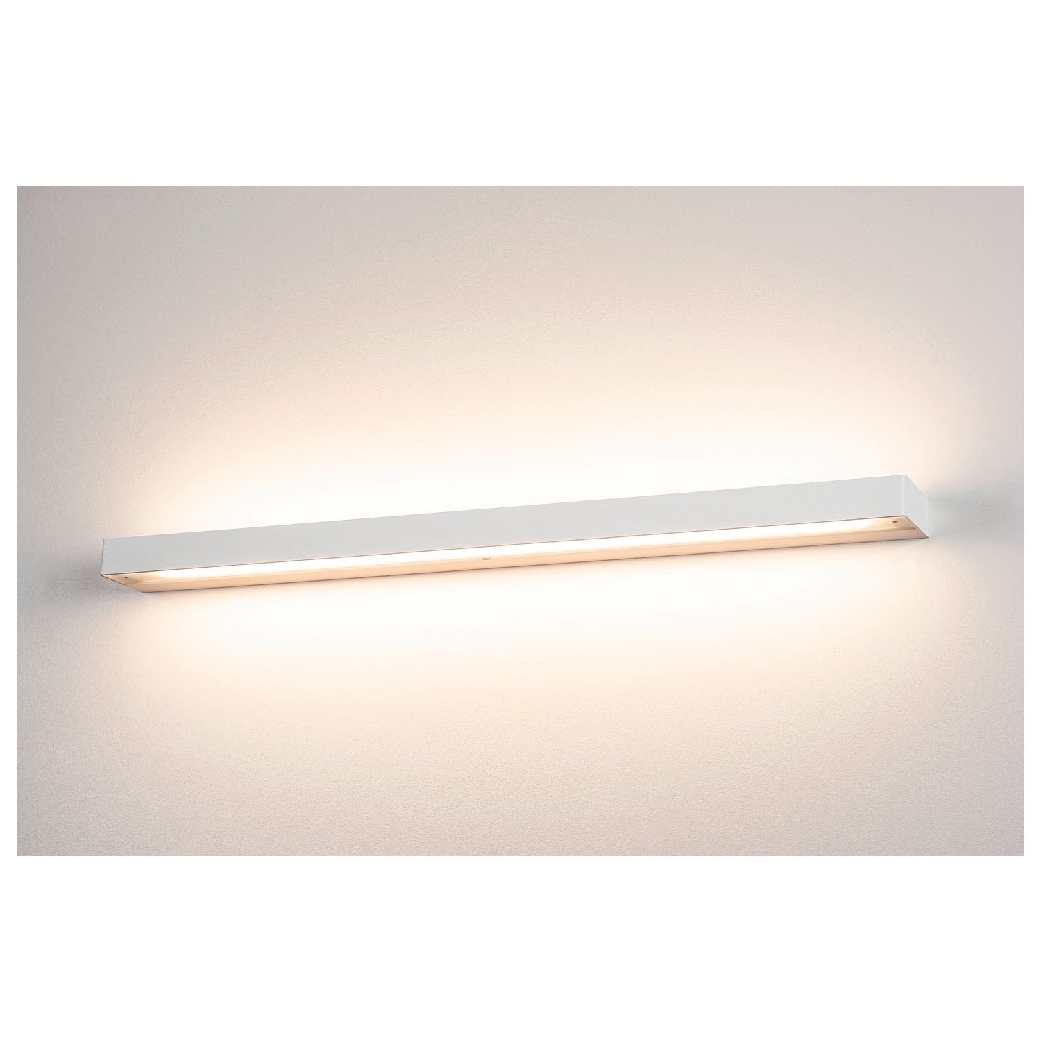 SEDO 21, luminária de parede, LED, 3000 K, angular, branco, vidro acetinado, lâmpada economizadora de energia, C/L/A 89,5/8,5/4 cm, 33 W
