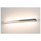 SEDO 21, luminária de parede, LED, 3000 K, angular, alumínio escovado, vidro acetinado, C/L/A 89,5/8,5/4 cm, lâmpada economizadora de energia, 33 W