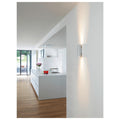 ENOLA_B, luminária de parede, QPAR51, redonda, up/down, branco, máx. 50 W, incl. aro decorativo latão