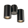 ENOLA_B, luminária de teto e de parede, duas lâmpadas, QPAR51, preto, máx. 100 W