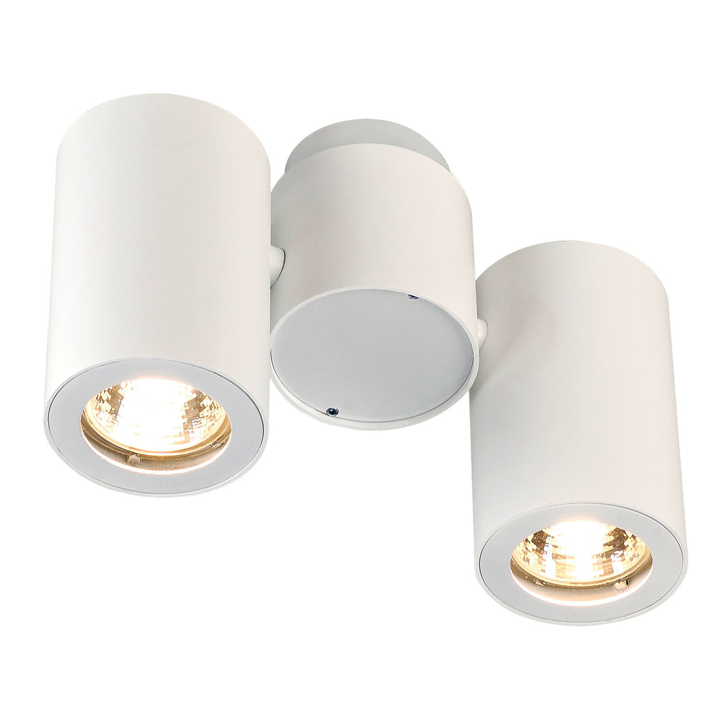 ENOLA_B, luminária de teto e de parede, duas lâmpadas, QPAR51, branco, máx. 100 W
