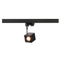 ALTRA DICE, foco para calha elétrica de alta voltagem de 3 fases, QPAR51, angular, preto, máx. 50 W, incl. adaptador de 3 fases
