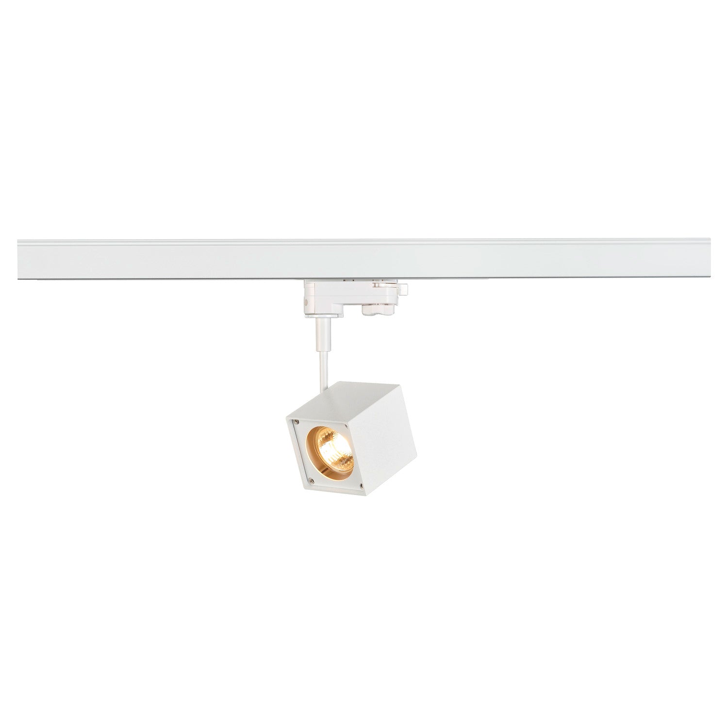 ALTRA DICE, foco para calha elétrica de alta voltagem de 3 fases, QPAR51, angular, branco, máx. 50 W, incl. adaptador de 3 fases