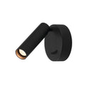 KARPO, luminária de parede e de teto, uma lâmpada, LED, 3000 K, redonda, preto, com interruptor, 6 W